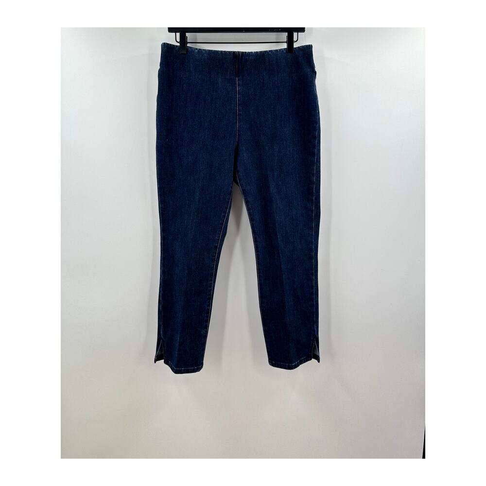 Soft Surroundings Women's Dark Wash Pull On High Rise Stretch Denim Size Medium